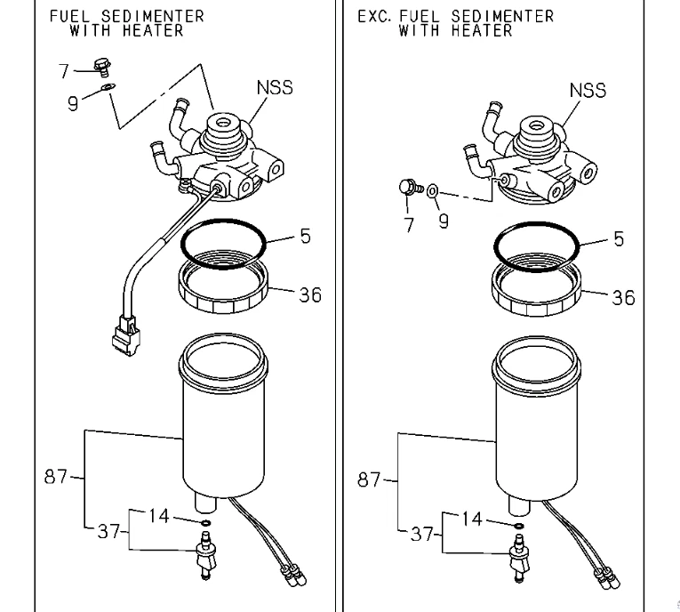 Separador de agua de aceite sedimentador de combustible para Isuzu NPR NQR 8941449334 8980198980 Foto 2 de 4