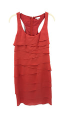 Shoshanna April Tiered Silk Dress Womens 4 Ruffle Mini Party Holiday Luxury