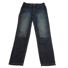 Anthropologie Pilcro 30 The Wanderer Jeans 32X32 Rinse Blue Mid-Rise Relaxed-Leg