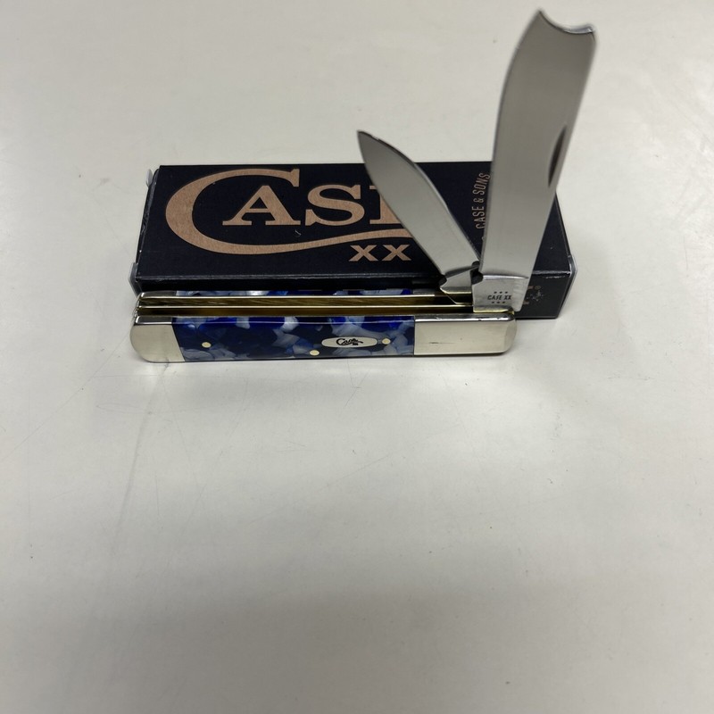 CASE XX #50727 BLUE CRACKLE KIRINITE SMOOTH RAZOR SS