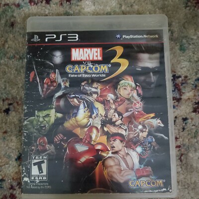 Marvel vs. Capcom 3 : Fate of Two Worlds ( PS3, 2011) No Manual. damaged case 