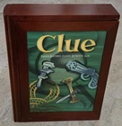 Vintage Bookshelf Clue Parker Brothers Classic Detective Game Wood Box 2005
