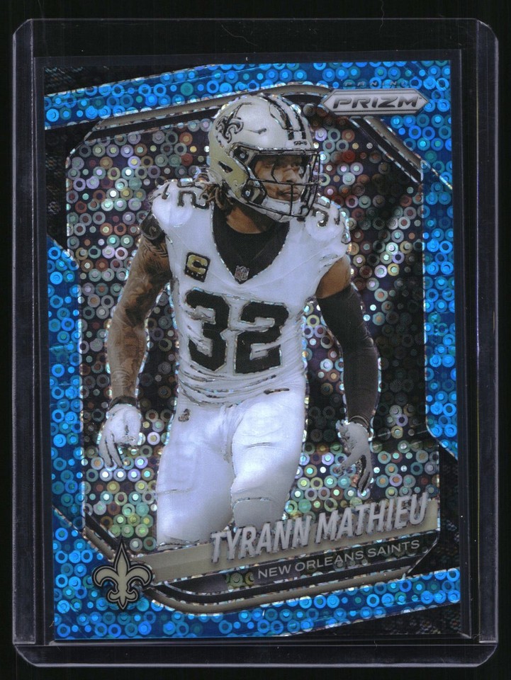 2025 Panini Prizm #196 Tyrann Mathieu Blue Disco 114/125 Saints