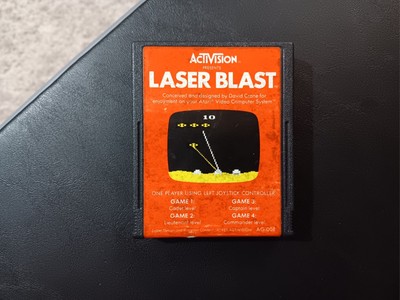 Atari 2600 Laser Blast Game Cartridge AG-008 Tested Activision Vintage 1981