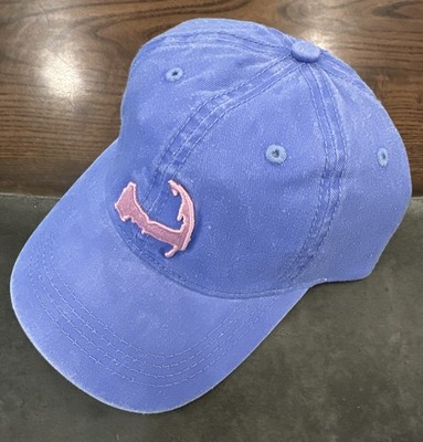CAPE COD Blue Cap w/ Pink Embroidered Design 100% Cotton NEW WITH TAGS!