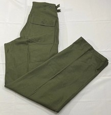 Vintage 60s VIETNAM US ARMY Sateen OG-107 Field Trousers Pants Small 28x32