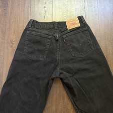 Vintage 90s Levi’s 560 30x30 Black Jeans USA Made Loose Fit Women Hippie