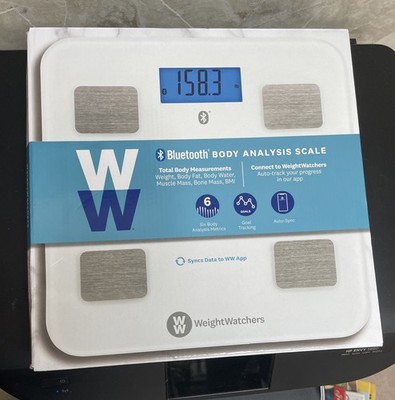 Weight Watchers Bluetooth Body Analysis Scale LCD, BMI, Muscle, Bone, 400lb
