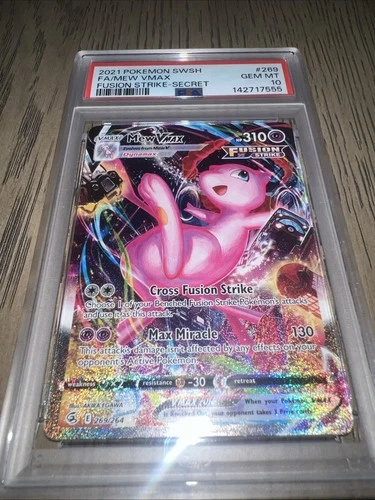 Pokemon Mew VMAX Alternative Art 269/264 Fusion Strike PSA 10 Gem Mint