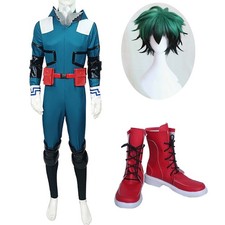 2026 Halloween Izuku Midoriya Deku Battle Uniform Cosplay Costume Shoes Wig Gift