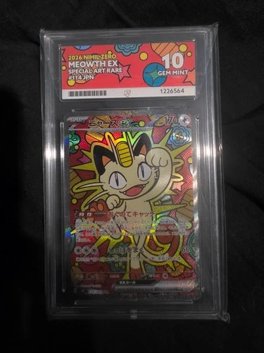 nihil zero meowth 114/080 ace gem mint 10 perfect subs
