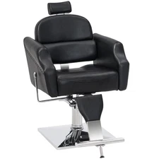 BarberPub Barber Chair with Headrest,Reclining Salon Chairs for Hair Stylist3125