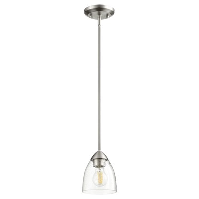 Quorum Barkley 6'' Pendant Light in Satin Nickel with