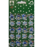 Glitzer Weihnachts Sticker 20 Aufkleber Weihnachten 12 X Schneemann 39210919