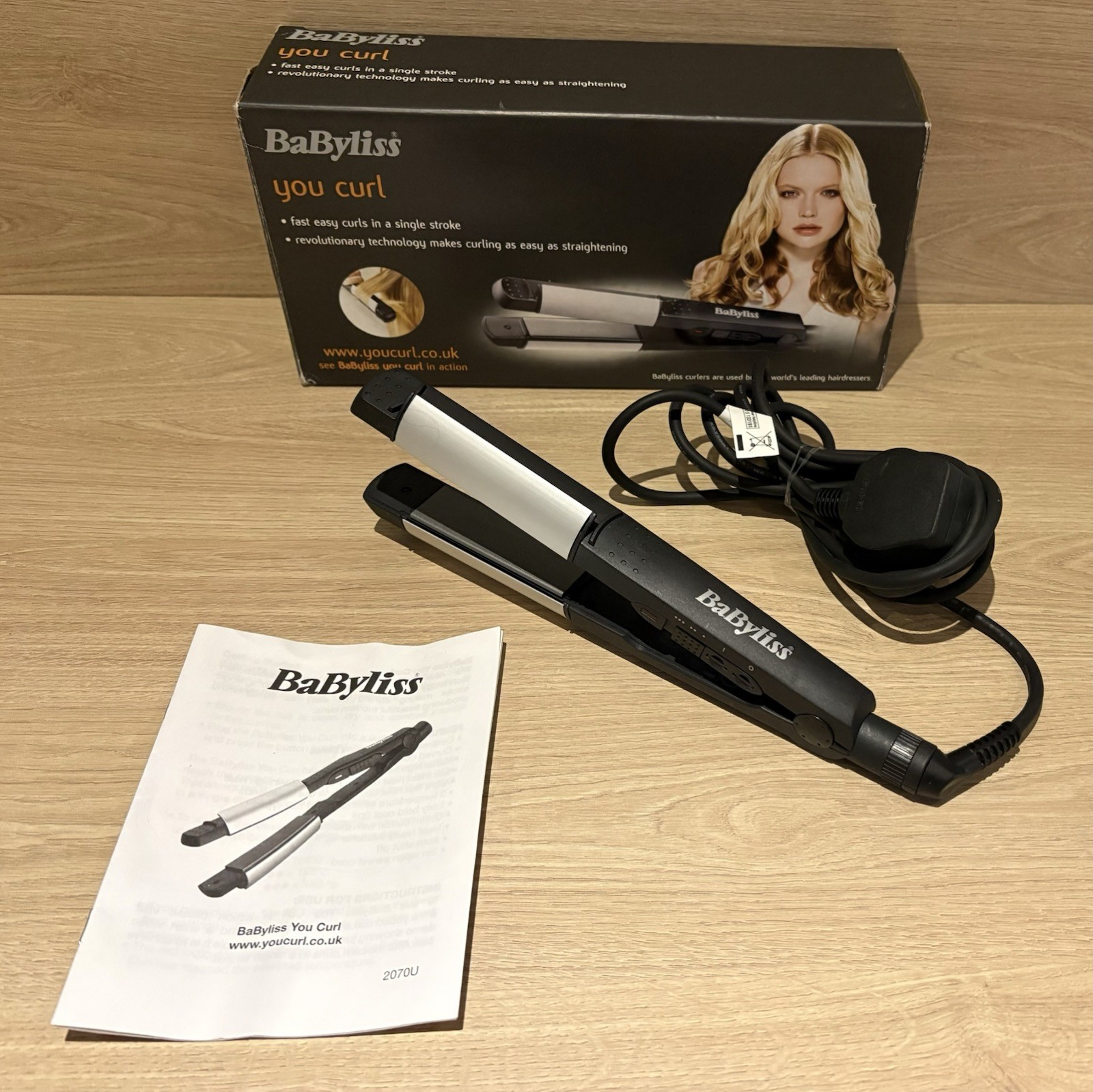 BaByliss You Curl Hair Curler 2070U Hair Straightener Styler Boxed Instructions