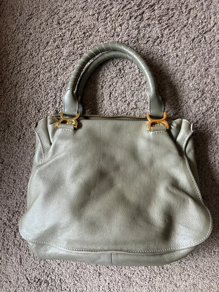 TOP: Original Chloe Marcie Medium Bag Tasche grün military green - Bild 3 von 4