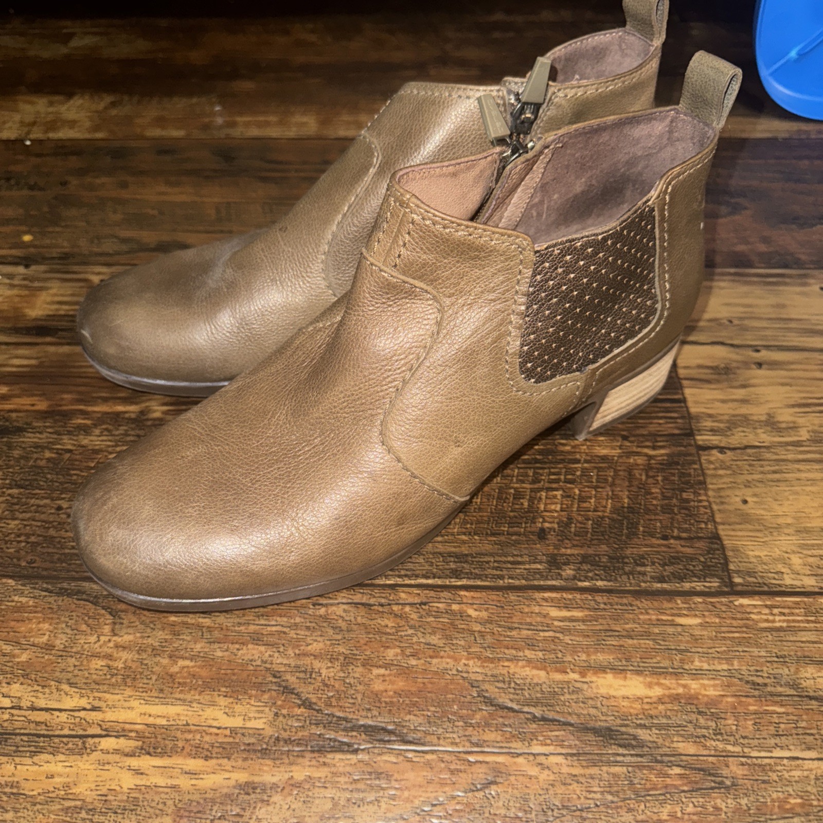Dansko Lola Taupe Burnished Leather Booties 2904161229 Sz EU 39 US 9 Boots (78)
