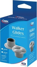 Carex Health A836 00 Wheeled Walker Glides 1 1/8 inch Durable Tip Gray 1 Pair