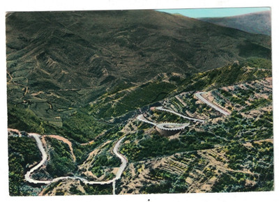 VINTAGE 1966 PASSO DEL MURAGLIONE CURVE SUL VERSANTE TOSCANO ITALY POSTCARD