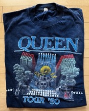 1980 QUEEN THE GAME Tour T-Shirt - Vintage & Authentic - Size L - Mercury/May
