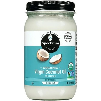 Spectrum Naturals Organic Unrefined Virgin Coconut Oil, 14 fl oz ( 1 pack) .