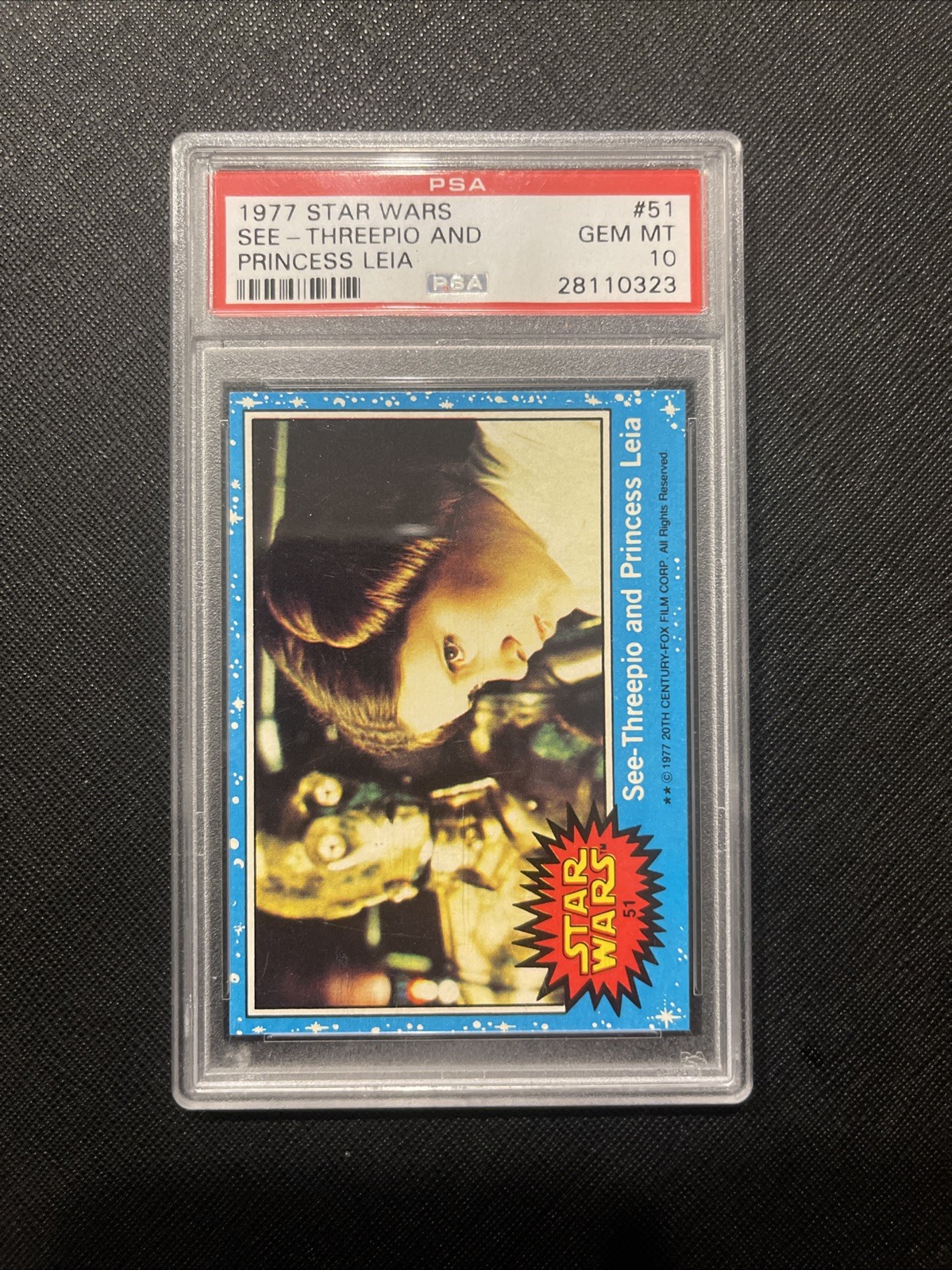 1977 Topps Star Wars See-Threepio And Princess Leia #51 PSA 10 GEM MINT POP 12