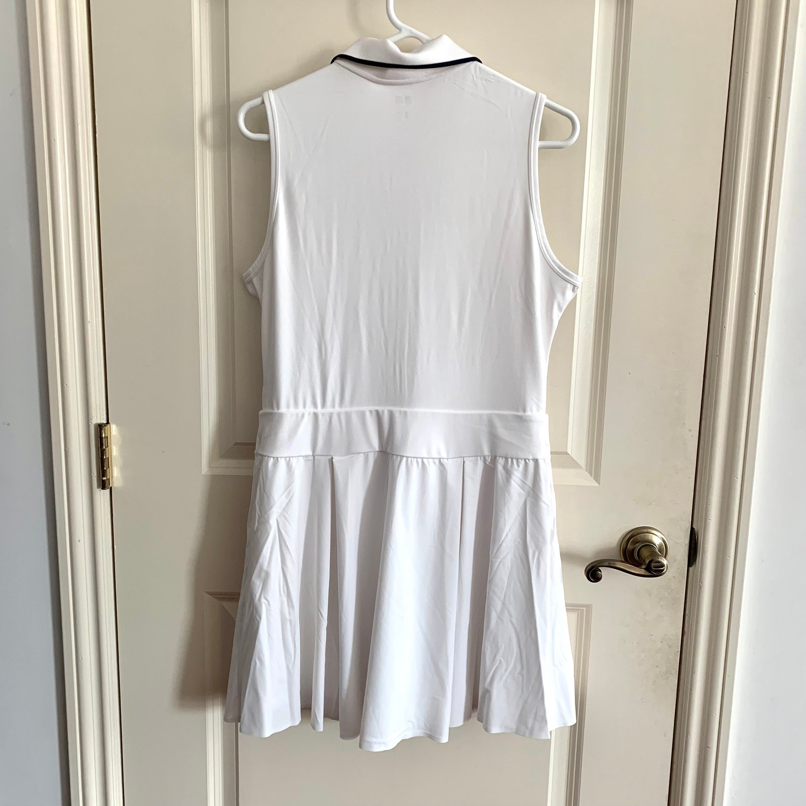 NWT Uniqlo AIRism Soft Polo Sleeveless Dress in White Women's XL thumbnail 6
