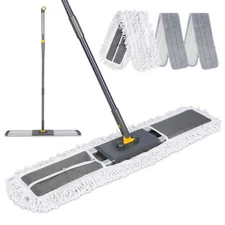 60" Adjustable Commercial Dust Mop | Heavy Duty Industrial Floor Mop with 1 C...