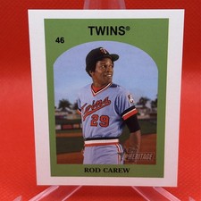 2021 Topps Heritage High Number Rod Carew SP 1972 Mini Venezuela Stamp SSP