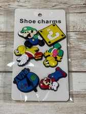 Lot of 6 Super Mario Kart Colorful Shoe Charms for Crocs New