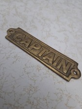 Solid Brass Captain Badge