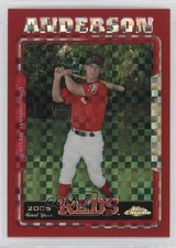 2005 Topps Chrome Update & Highlights Red X-Fractor 59/65 Drew Anderson 12sd