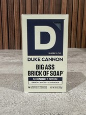Duke Cannon Big Ass Brick of Soap Midnight Swim Sandalwood Lavender 10 oz Blue