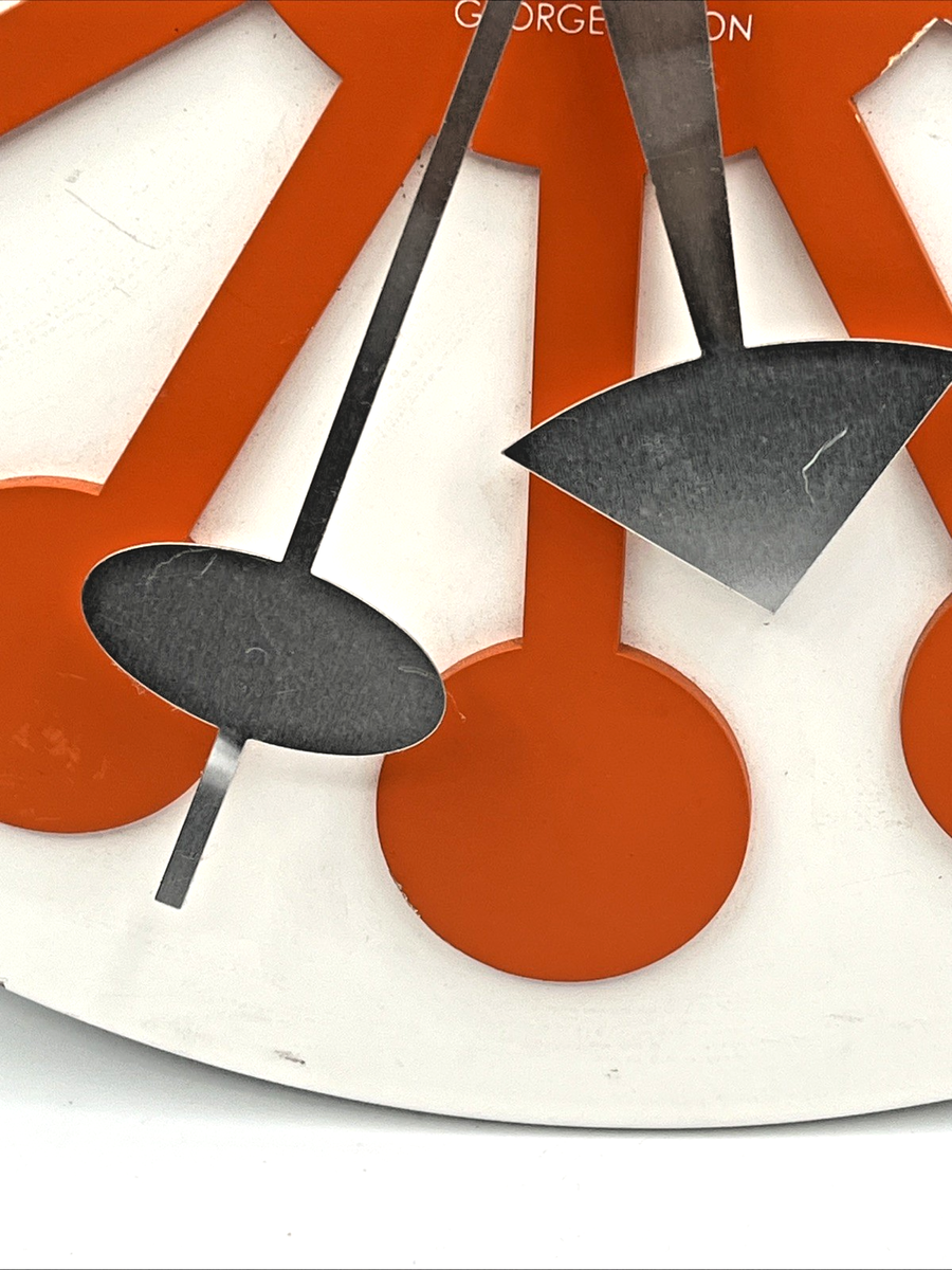 George Nelson Wall Clock Orange Ball Design 12