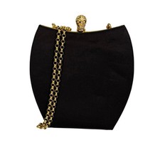 Vintage Inge Christopher Evening Crossbody Clutch Bag Black Party Cocktail Prom