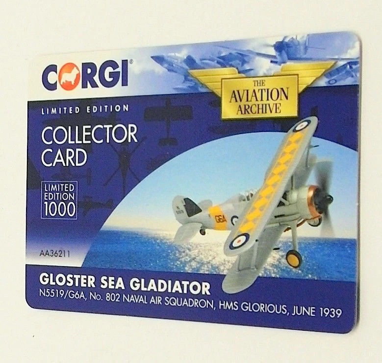 Corgi 1/72 Scale AA36211 - Gloster Sea Gladiator #802 Naval Air Sq. HMS Glorious - Image 4 of 4