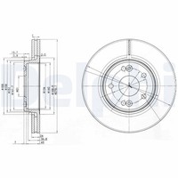 2X Delphi Bremsscheibe BG3733 FüR Renault