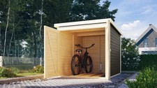 Karibu Gartenhaus Fahrradgarage terragrau 19mm Wandstärke
