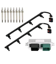 8x Glow Plugs & Plug Harnesses & ControlleFIt For Ford 6.0L Powerstroke Diesel