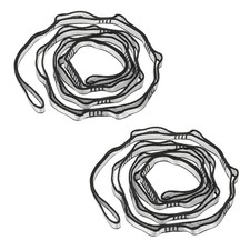 2Pcs Daisy Chain Straps Strong Climbing Strap Adjustable with 15 Loops Silver