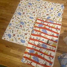 Dr. Seuss Robert Kaufman Fabric 100 Cotton Pre-Washed Cat In Hat 3 Pieces