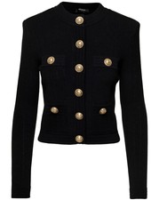 Balmain Buttoned Knit Jacket Size 12