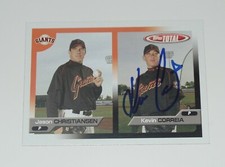 KEVIN CORREIA SIGNED AUTO'D 2005 TOPPS TOTAL CARD #576 SAN FRANCISCO GIANTS
