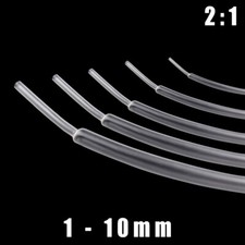 Heat Shrink Tube Kit Clear 2:1 Assorted Electrical Cable Sleeving Wire 1 - 10mm
