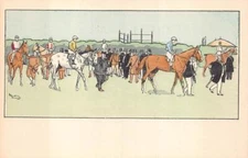 HORSE RACING FRANCE NO. 2 ARTIST SIGNED HARRY ELIOTT POSTCARD (c. 1910)