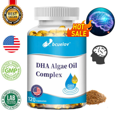 DHA Algae Oil Complex 500 Mg - Prevents Brain Cell Aging and Blood Circulation