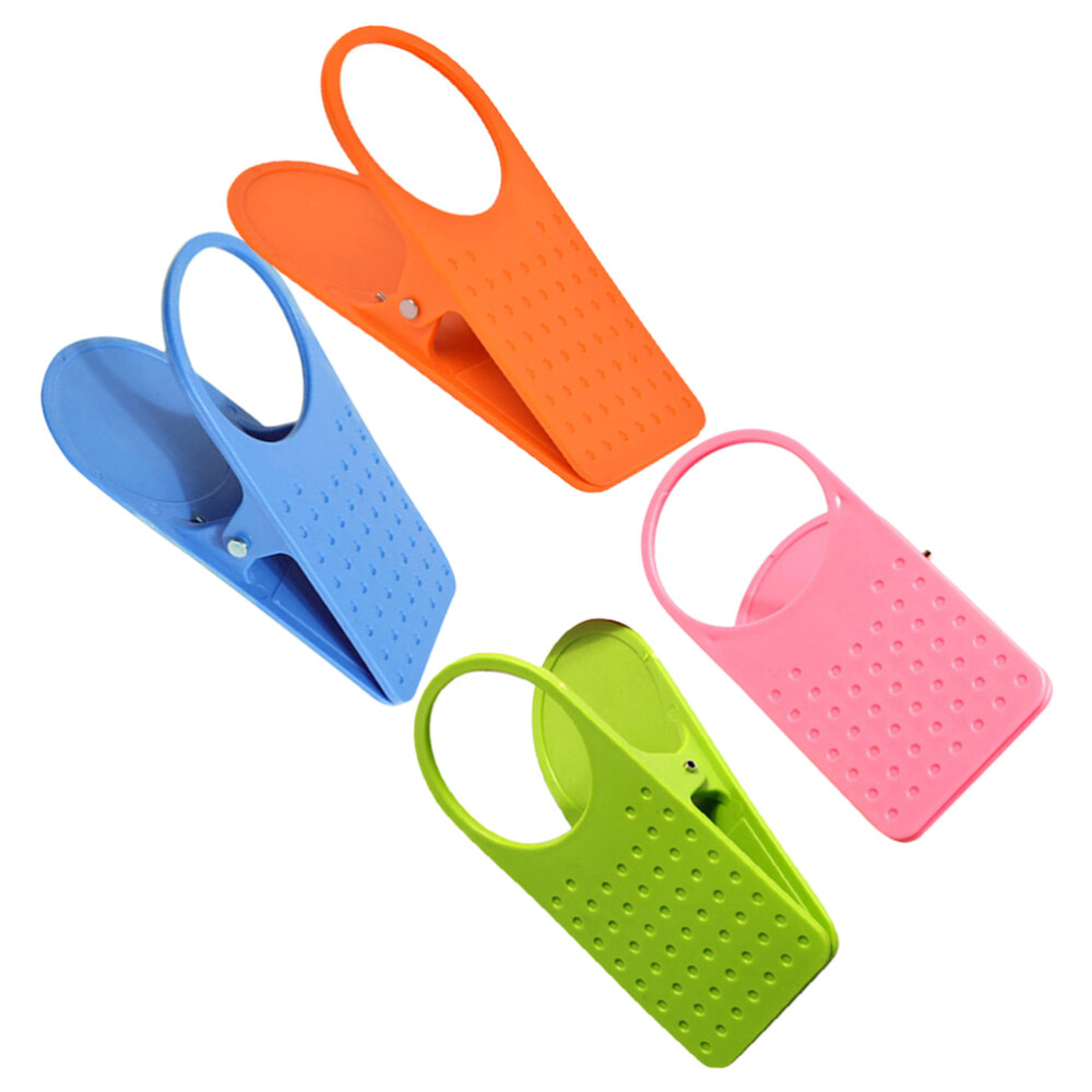 4 Pcs Clip on Cup Holder for Table Cupholders Desk Side