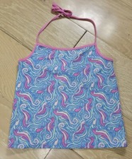 Vineyard Vines Tankini Top Bathing Suit TEEN GIRLS Youth L 14 Abstract Seahorse