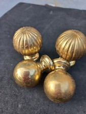 2 Paires Décorations boules d'escalier bronze, embouts tringle à rideau meuble