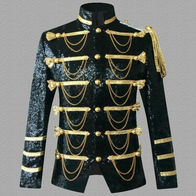 sequin military jacket